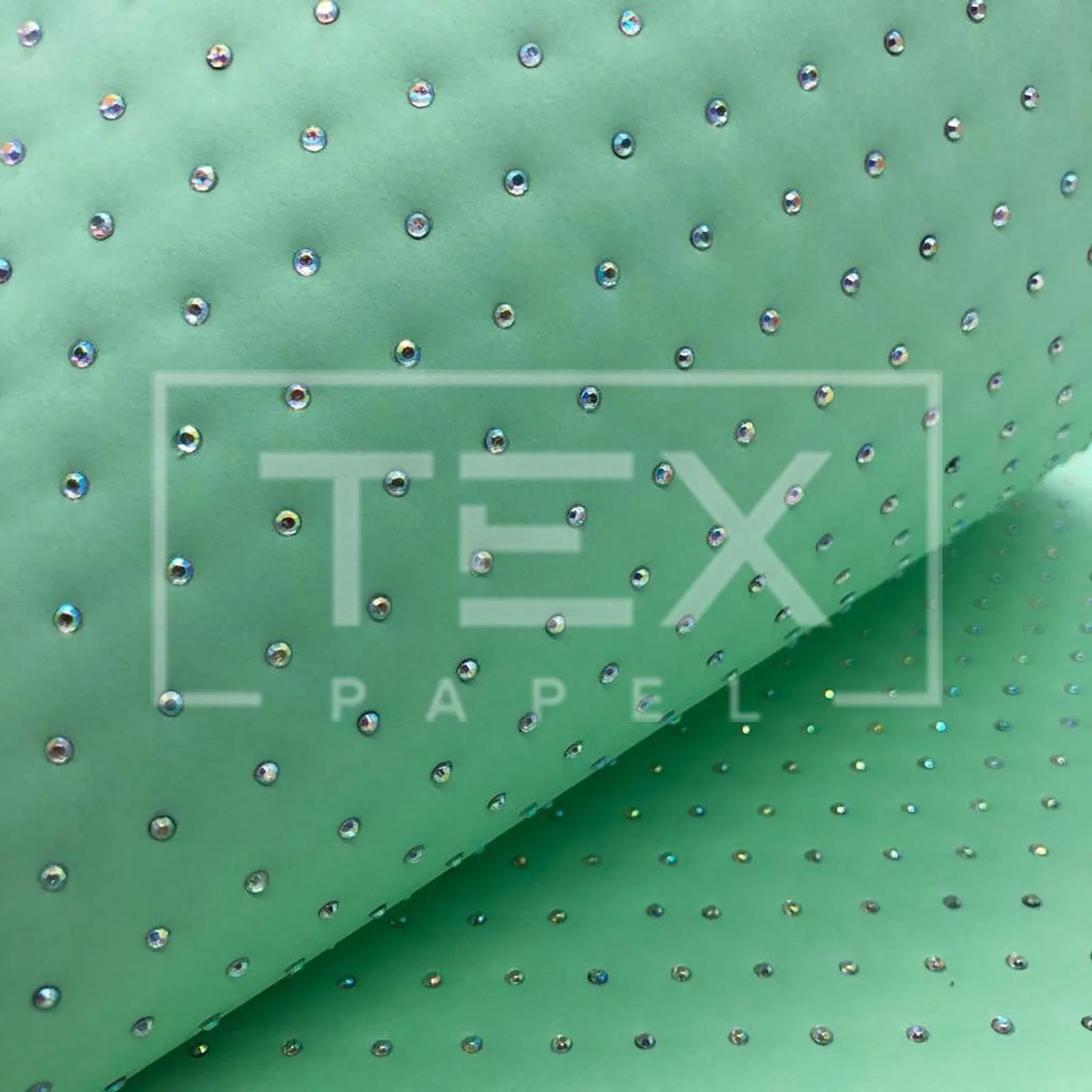 Cristal paper – Limao verde strass furta cor 30.5 x 30.5 cm