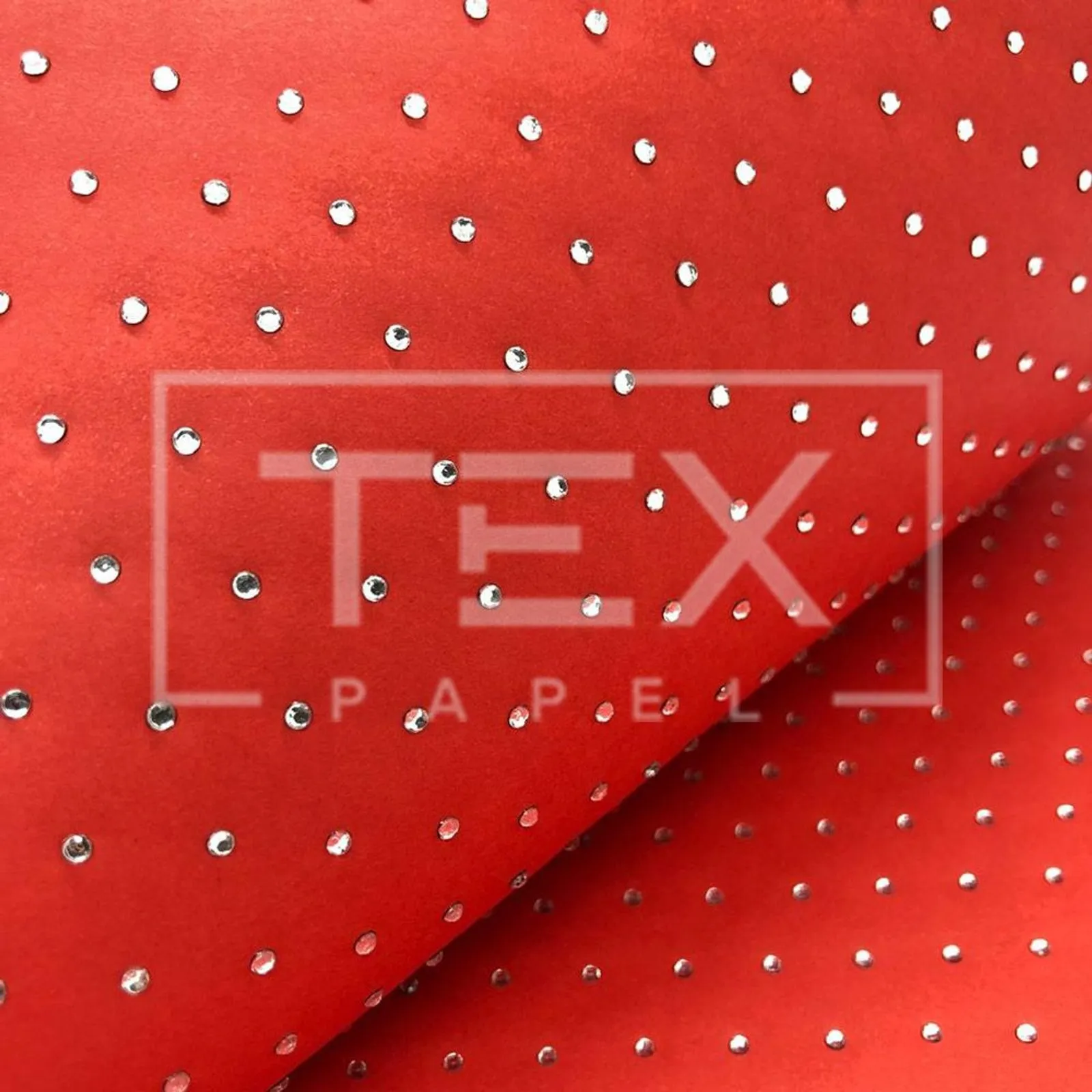 Cristal paper – Tóquio vermelho strass cristal 30.5 x 30.5 cm